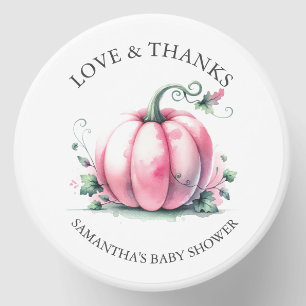 Pink Pumpkin Baby Shower Mini Candle Favors