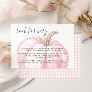 Pink Pumpkin Book For Baby Girl Shower RSVP Card