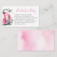 Pink Pumpkin Book For Baby Invitation Enclosure
