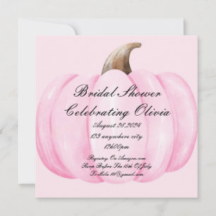 PINK PUMPKIN BRIDAL SHOWER FALL INVITATION