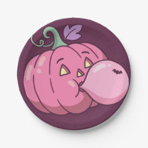 Pink Pumpkin Bubble Gum Cute Pastel Halloween