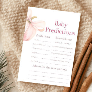 Pink Pumpkin Coquette Baby Predictions Game