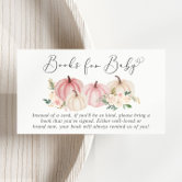 Pumpkin Pink Floral Diaper Raffle Baby Shower Enclosure Card