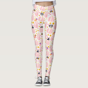 Pink Pumpkin Halloween Leggings
