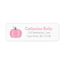 Pink Pumpkin Halloween or Shower Return Address