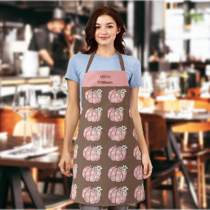 Pink Pumpkin Harvest Thanksgiving Gifts Apron