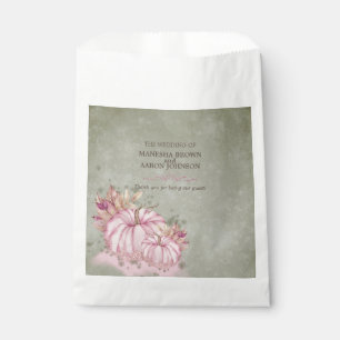 PINK Pumpkin Harvest - Wedding Favor Bag