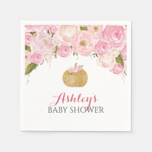 Pink pumpkin napkins