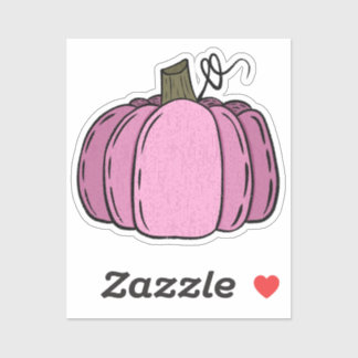 Pink Pumpkin to Decorate Sticker
