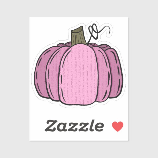 Pink Pumpkin to Decorate Sticker (Sheet)