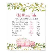 Pink Pumpkin Vintage Truck Old Wives Tales Poster