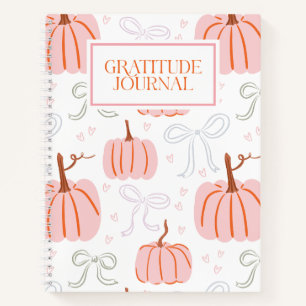 Pink Pumpkins and Bows Fall Gratitude Journal