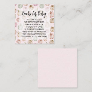 Pink Pumpkins Girl Baby Book Request Enclosure Card