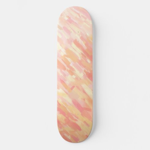 Pink Punch Pink yellow and white pattern Skateboard