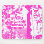 Pink Punk Collage Mouse Pad