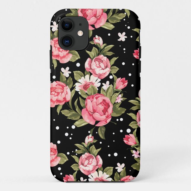 Pink Puny Peonies Case-Mate iPhone Case (Back)