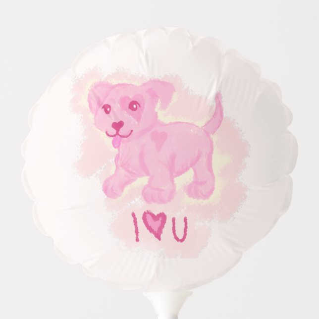 Pink Puppy Balloon (Front)