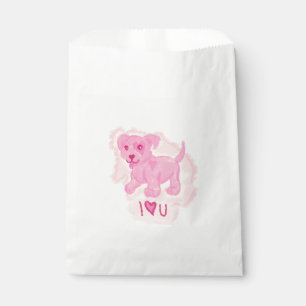 Pink Puppy Favor Bag