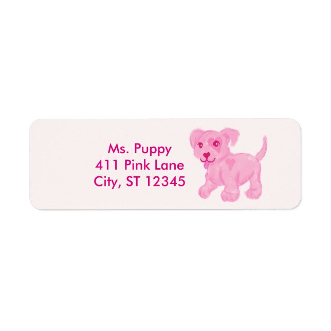 Pink Puppy Label (Front)