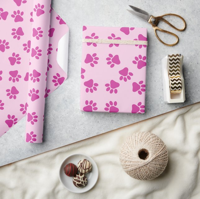 Pink Puppy Party Gift Wrap, Kids & Pets Birthday Wrapping Paper (Crafts)