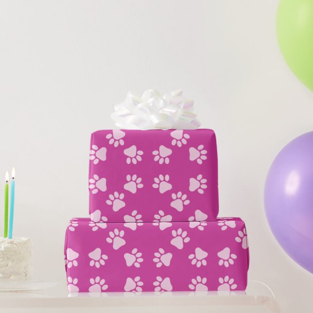 Pink Puppy Party Gift Wrap, Kids & Pets Birthday Wrapping Paper (Party Gifts)