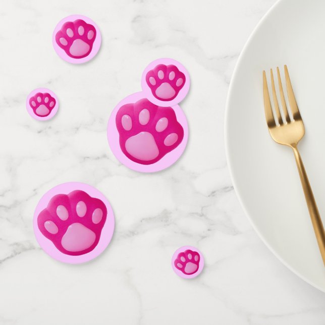Pink Puppy Paw Confetti (Group)