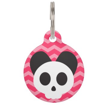 Pink Puppy Skull Pet Id Tag by DoggieAvenue at Zazzle