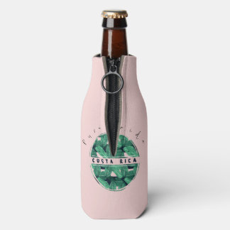 Pink Pura Vida Costa Rica Souvenir Bottle Cooler
