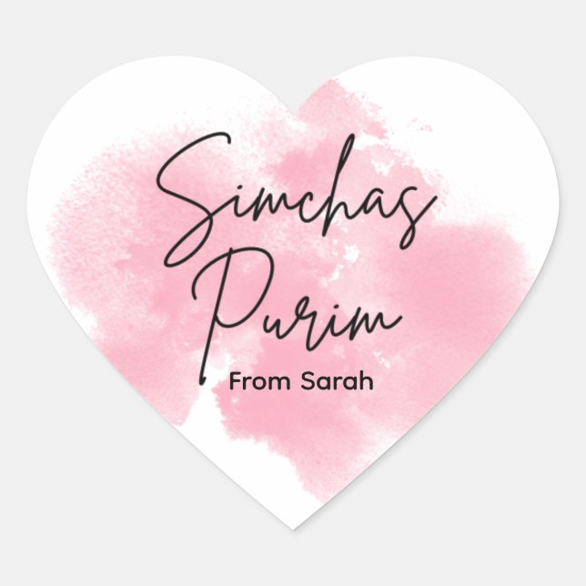Pink Purim Label (Front)