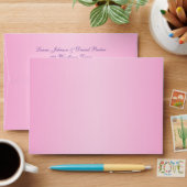 Pink, Purple A7 Return Address Envelope for 5"x7" (Desk)