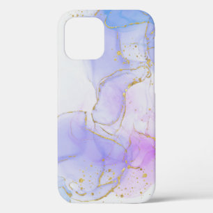 Pink, Purple and Blue Alcohol Ink iPhone 12 Pro Case