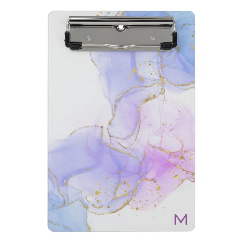 Pink Purple and Blue Alcohol Ink Mini Clipboard