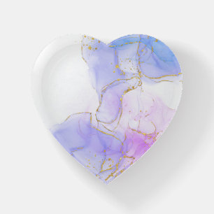 Pink, Purple and Blue Alcohol Ink Paperweight