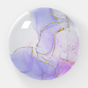 Pink, Purple and Blue Alcohol Ink Paperweight