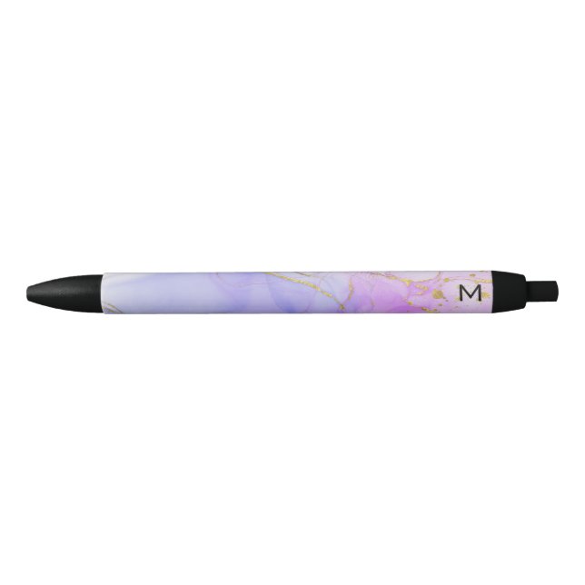 Pink, Purple and Blue Alcohol Ink Pen (Front)
