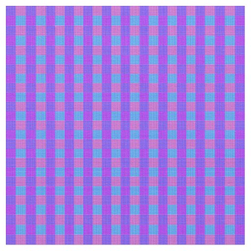 Pink Purple And Blue Checked Tartan Print, Fabric