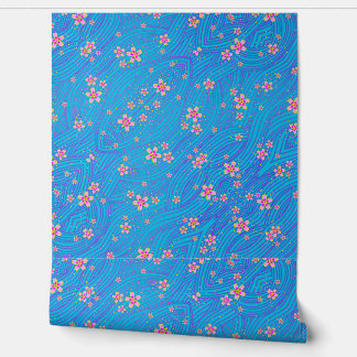 pink purple and blue wallpaper 