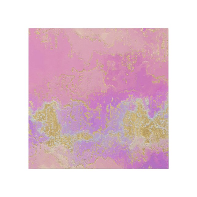 Pink, Purple and Gold Abstract Gallery Wrap (Front)