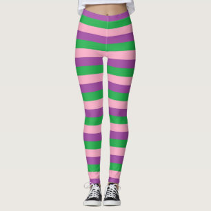 Green and purple striped tights best sale