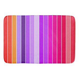 Pink, Purple and Orange Bath Mat