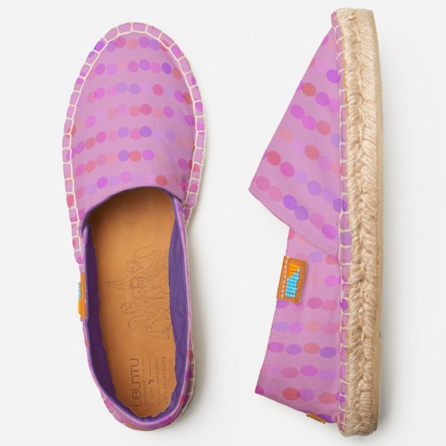 pink purple and orange dots espadrilles (Side)