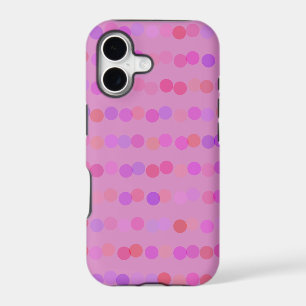 pink, purple and orange polka dots iPhone 17 case