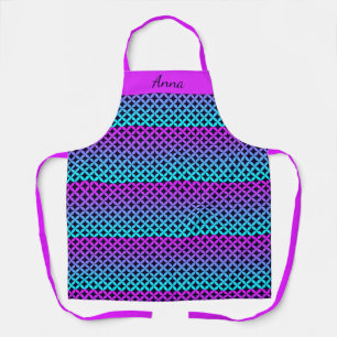 Pink, Purple, & Aqua Custom Name Apron