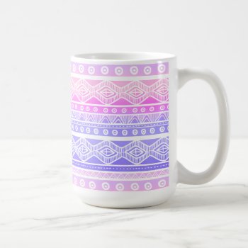 Pink Purple Aztec Stylish Modern Trendy Coffee Mug by girlygirlgraphics at Zazzle