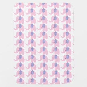 Pink & Purple Baby Mod Elephant Baby Blanket