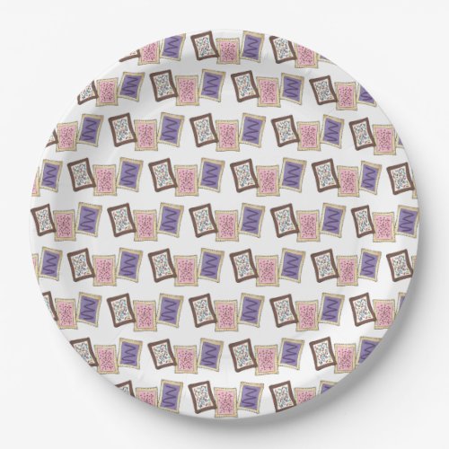 Pink Purple Bake Sale Toaster Pastry Breakfast Paper Plates