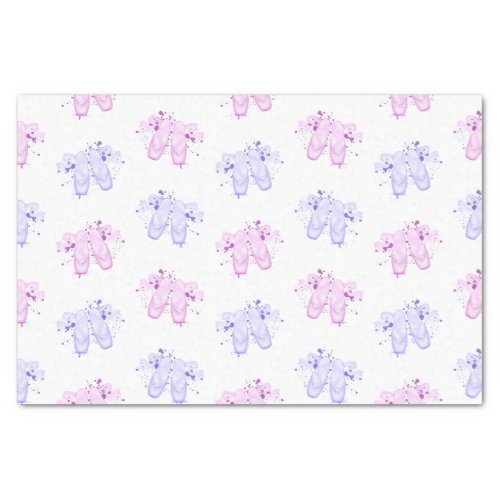 Pink  Purple Ballet Birthday Pointe Shoes Tissue Paper