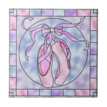 Pink & Purple Ballet Pointe Shoes Keepsake Tiles by celebrateitgifts at Zazzle