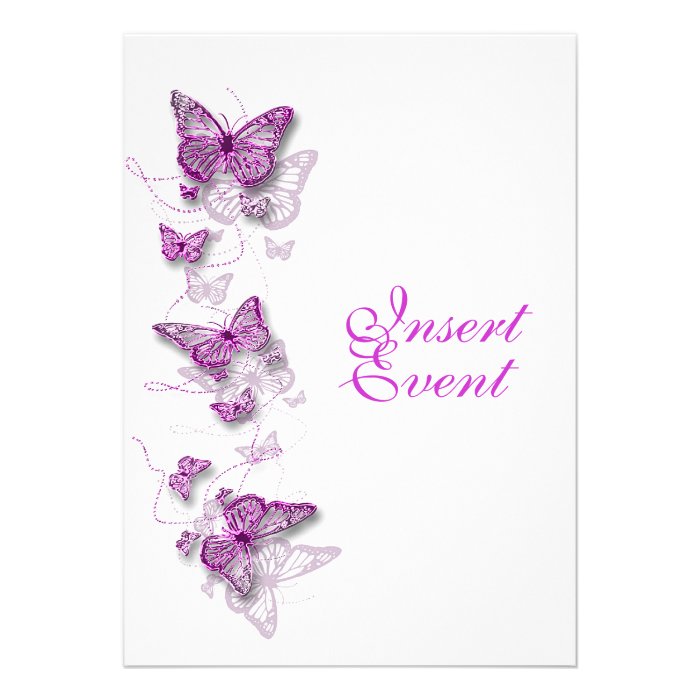 pink purple birthday engagement wedding invite