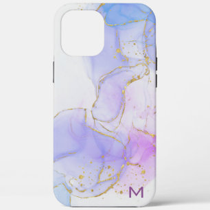 Pink, Purple, Blue Alcohol Ink iPhone 12 Pro Max Case